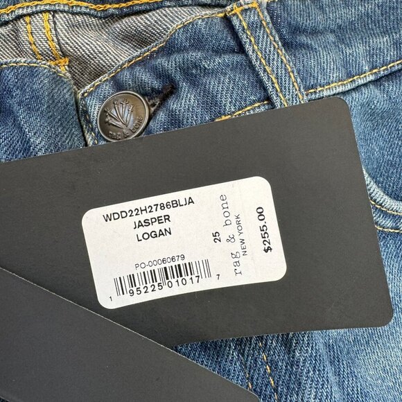 NWT Rag & Bone Logan Jeans Denim in Jasper Dark Blue - Picture 8 of 13
